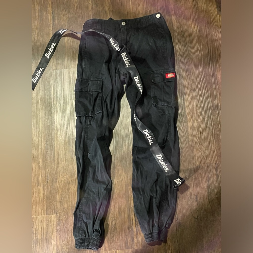 Black Dickies Cargo Pants Belt Included